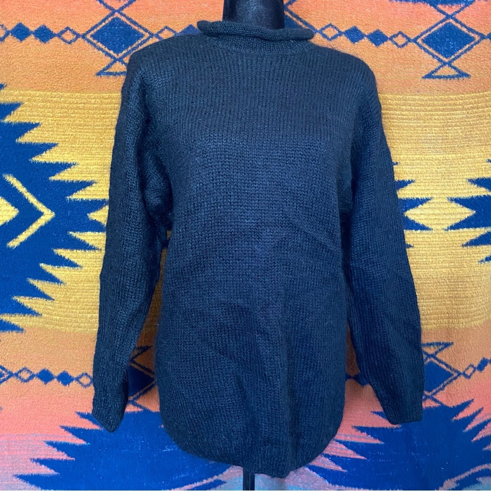 Vintage Hasting & Smith Mohair Wool Blend Pullover Sweater. Size Small. Collar.